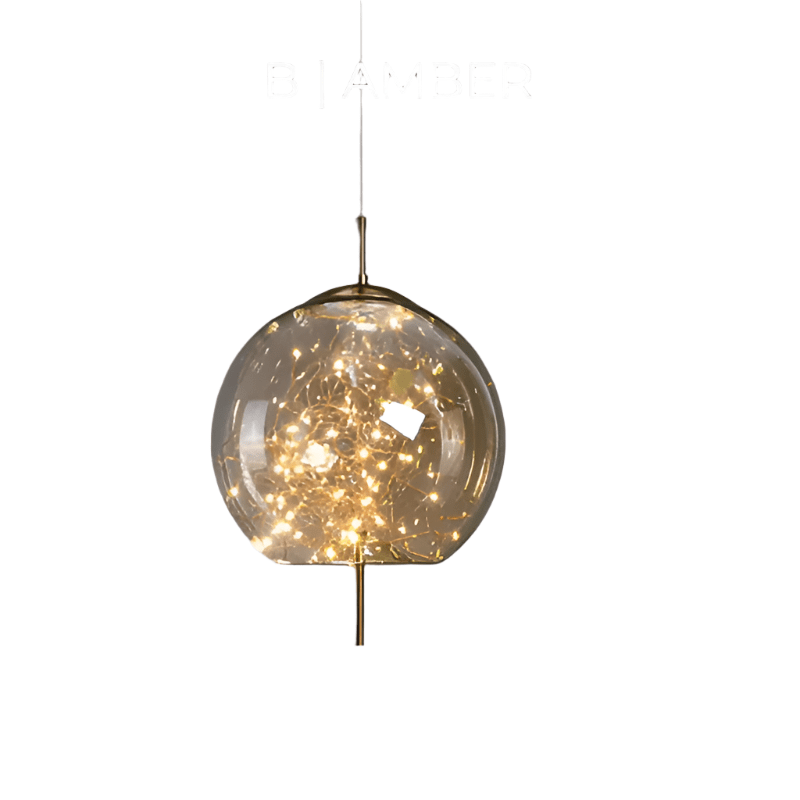 Essence Brown Glass Pendant Lamp | LED Included | Adjustable Cable | 3–5m² Coverage | Modern Elegant Lighting