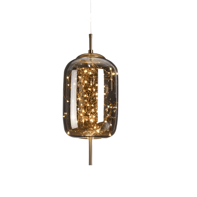 Essence Brown Glass Pendant Lamp | LED Included | Adjustable Cable | 3–5m² Coverage | Modern Elegant Lighting