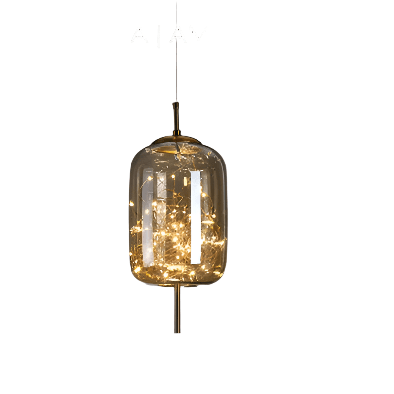 Essence Brown Glass Pendant Lamp | LED Included | Adjustable Cable | 3–5m² Coverage | Modern Elegant Lighting