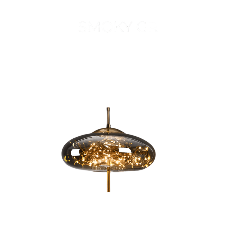 Essence Brown Glass Pendant Lamp | LED Included | Adjustable Cable | 3–5m² Coverage | Modern Elegant Lighting