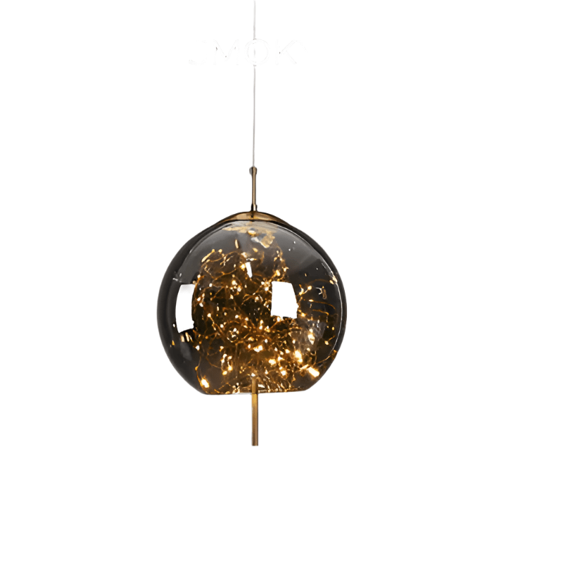 Essence Brown Glass Pendant Lamp | LED Included | Adjustable Cable | 3–5m² Coverage | Modern Elegant Lighting