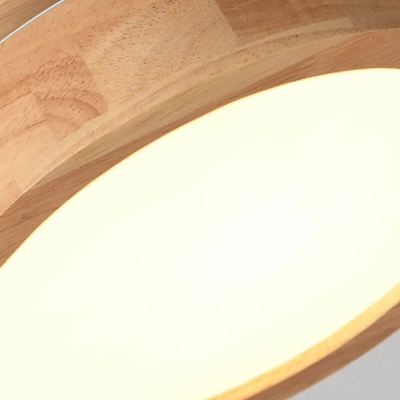 Wooden Round Ceiling Lamp