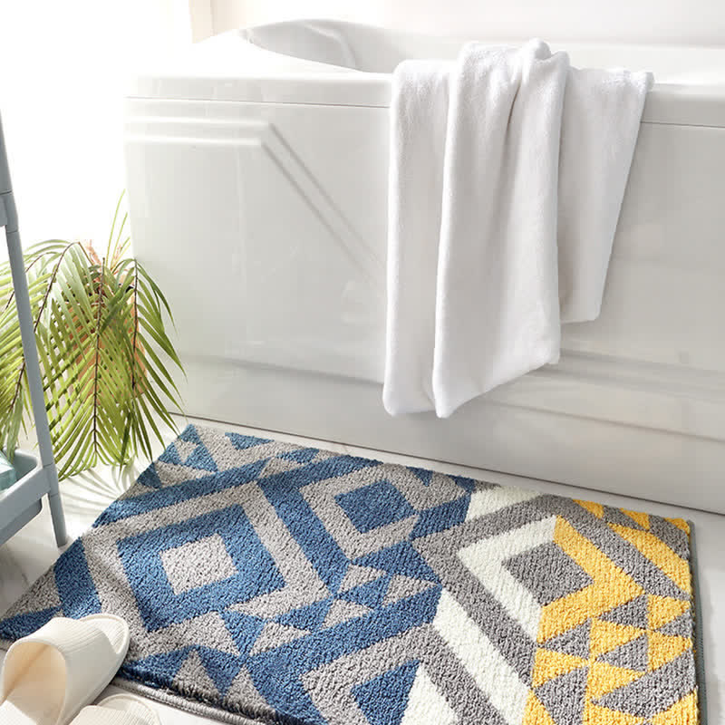 Leaf Pattern Non-Slip Bathroom Rug for Bathroom & Kitchen | Soft Absorbent Bath Mat | Polyester Floor Rug