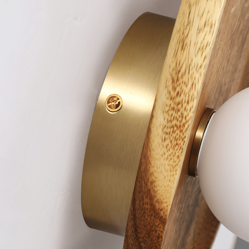 Natural Wooden Wall Lamp Modern Minimalist Wall Light | LED Indoor Lighting | Rustic Scandinavian Design | On/Off Switch