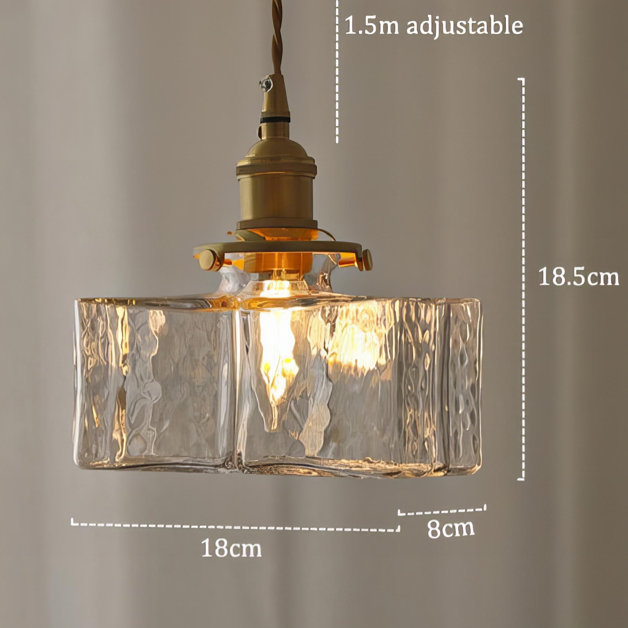 Fatima Modern Retro Glass Pendant Lamp | Gold Cord | E27 LED Compatible | Stylish Interior Lighting | Multiple Sizes