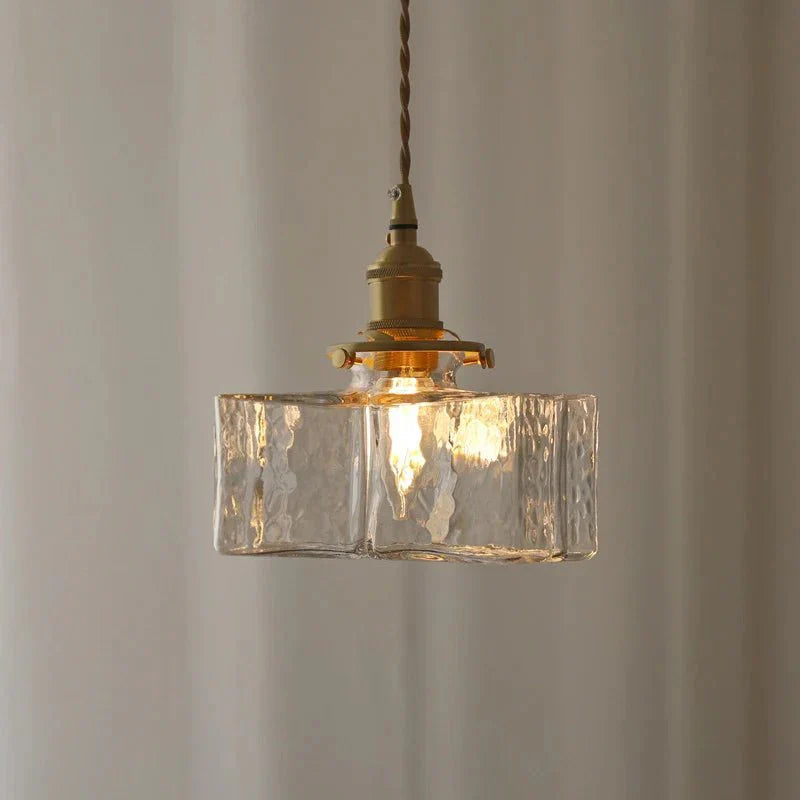 Fatima Modern Retro Glass Pendant Lamp | Gold Cord | E27 LED Compatible | Stylish Interior Lighting | Multiple Sizes