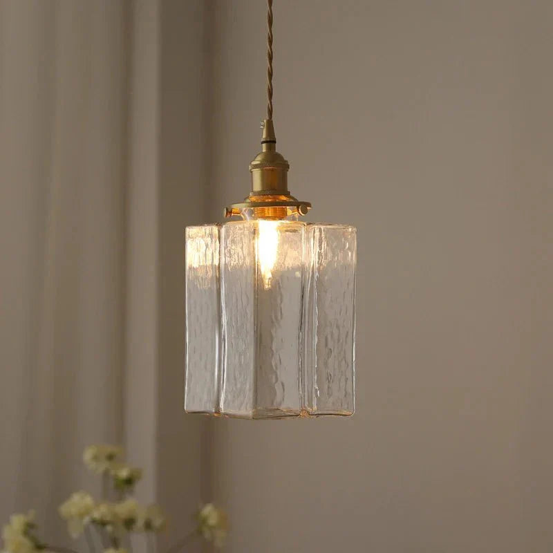 Fatima Modern Retro Glass Pendant Lamp | Gold Cord | E27 LED Compatible | Stylish Interior Lighting | Multiple Sizes