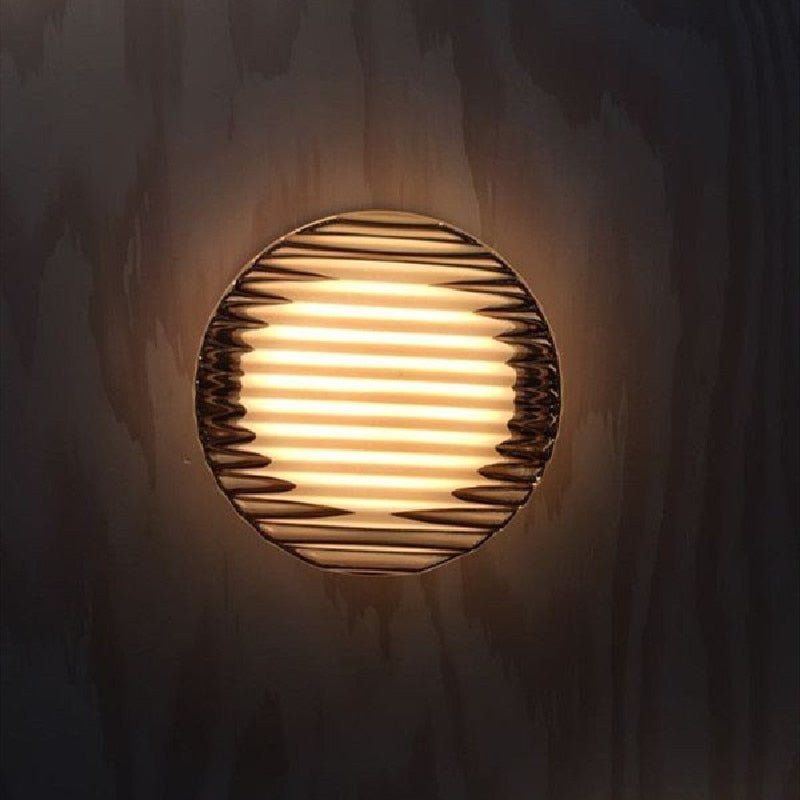 Modern Round LED Wall Lamp Indoor & Outdoor | Up Down Ambient Light | Acrylic Aluminum | Waterproof Compact Wall Sconce