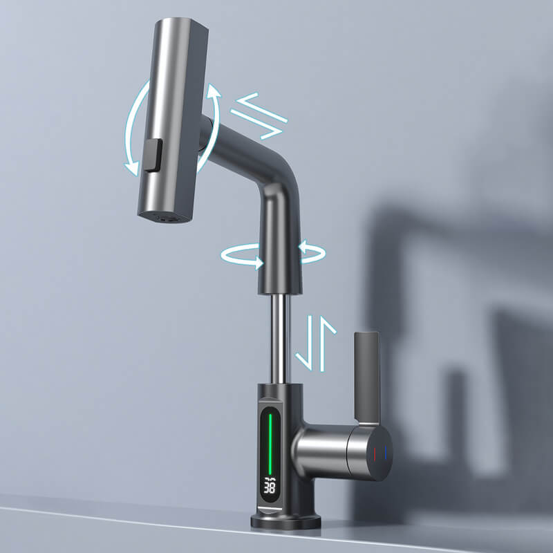 Pull-Out Kitchen Faucet | Retractable Kitchen Faucet with 5 Spray Modes | FlexiHahn