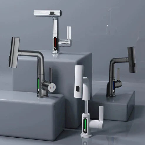 Pull-Out Kitchen Faucet | Retractable Kitchen Faucet with 5 Spray Modes | FlexiHahn