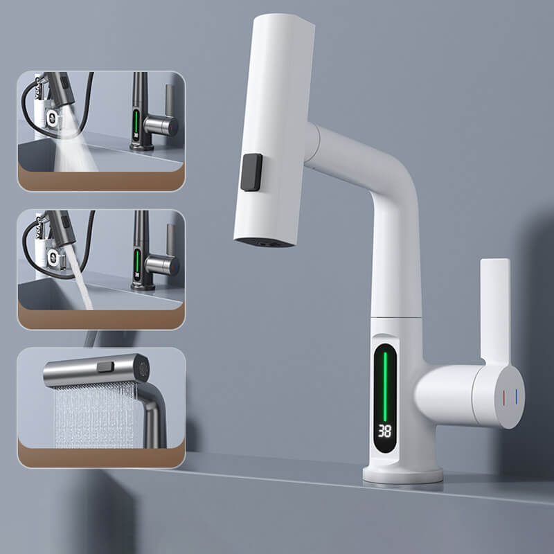 Pull-Out Kitchen Faucet | Retractable Kitchen Faucet with 5 Spray Modes | FlexiHahn