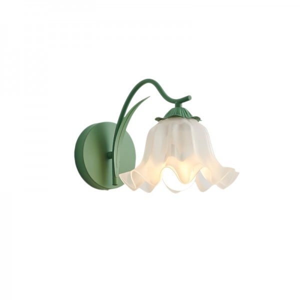 French Retro Flower Wall Lamp Vintage Garden Style | Acrylic Shade | E27 LED | Soft Ambient Wall Lighting | Bedroom & Living Room