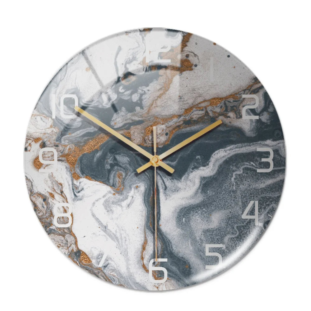 Marbela | Modern Wall Clock in Marble Look
