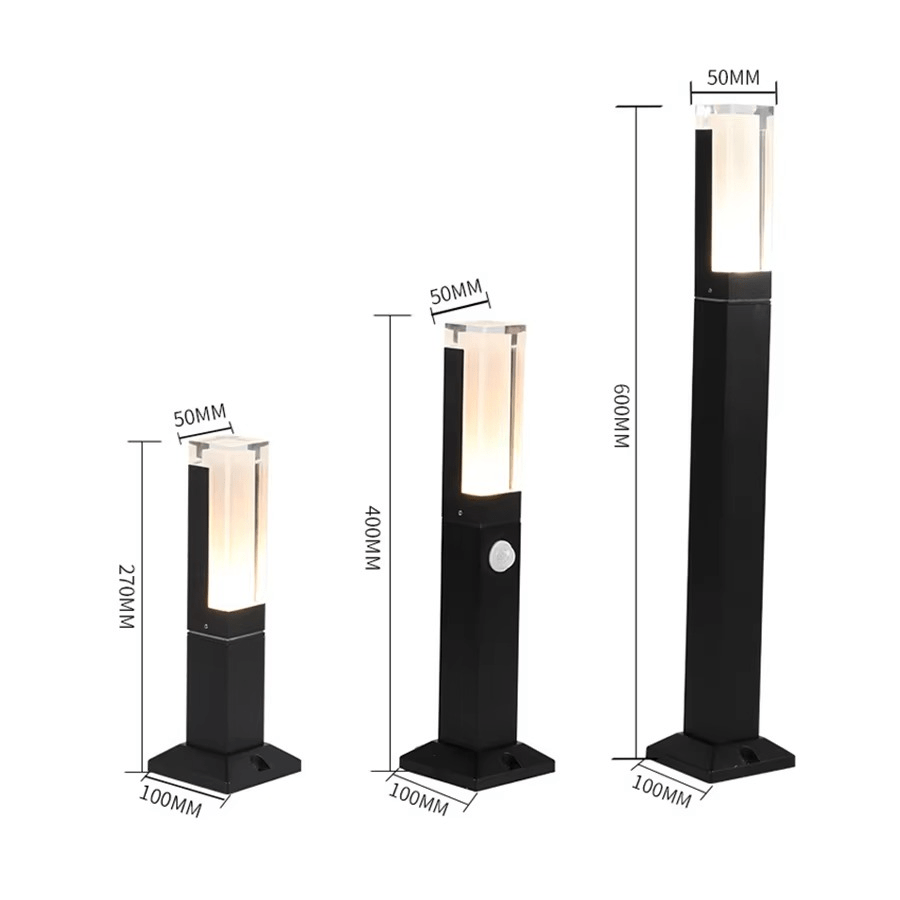 Outdoor Wall Lamp with Motion Sensor Modern LED Light | IP65 Waterproof | Cast Aluminum | Automatic Security Lighting