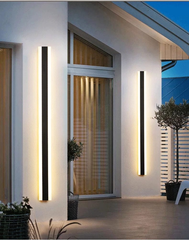 Striped LED Wall Lamp Linear Wall Light | Aluminum & Acrylic | IP65 Waterproof | Modern Indoor & Outdoor Accent Lighting