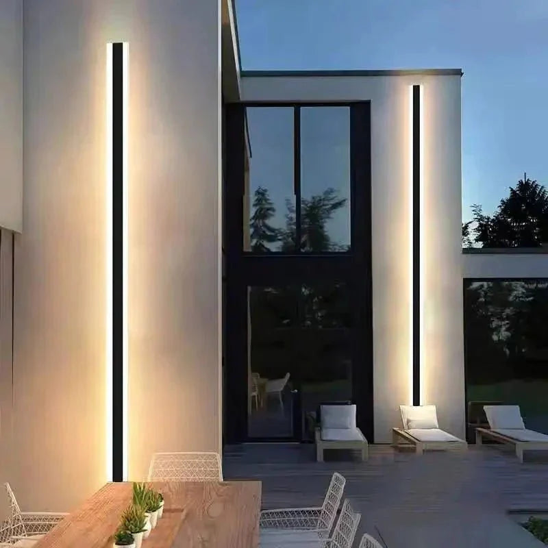 Striped LED Wall Lamp Linear Wall Light | Aluminum & Acrylic | IP65 Waterproof | Modern Indoor & Outdoor Accent Lighting