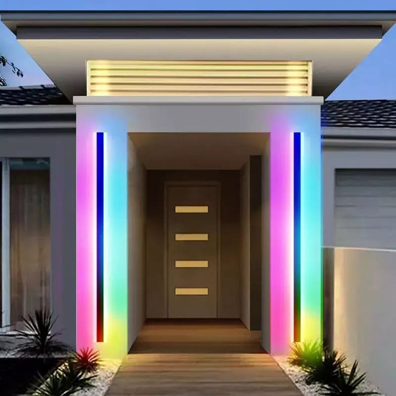 Striped LED Wall Lamp Linear Wall Light | Aluminum & Acrylic | IP65 Waterproof | Modern Indoor & Outdoor Accent Lighting