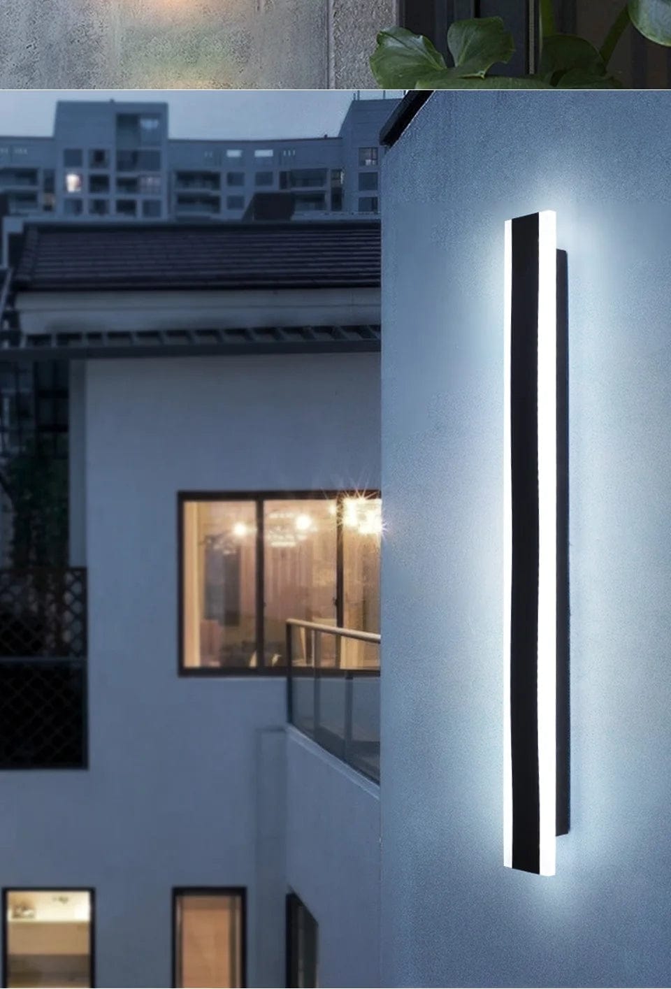 Striped LED Wall Lamp Linear Wall Light | Aluminum & Acrylic | IP65 Waterproof | Modern Indoor & Outdoor Accent Lighting