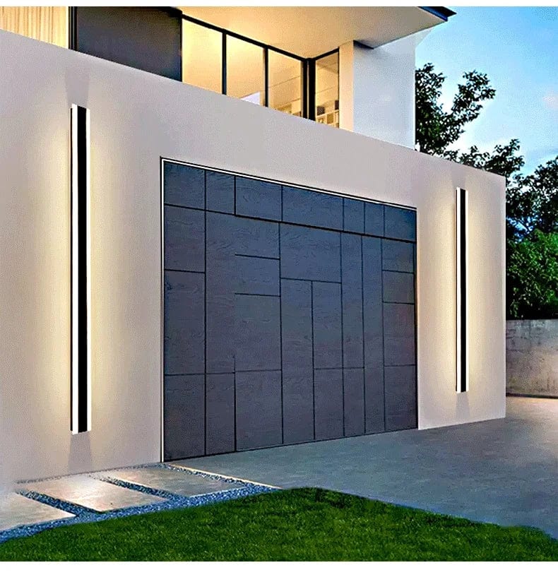 Striped LED Wall Lamp Linear Wall Light | Aluminum & Acrylic | IP65 Waterproof | Modern Indoor & Outdoor Accent Lighting
