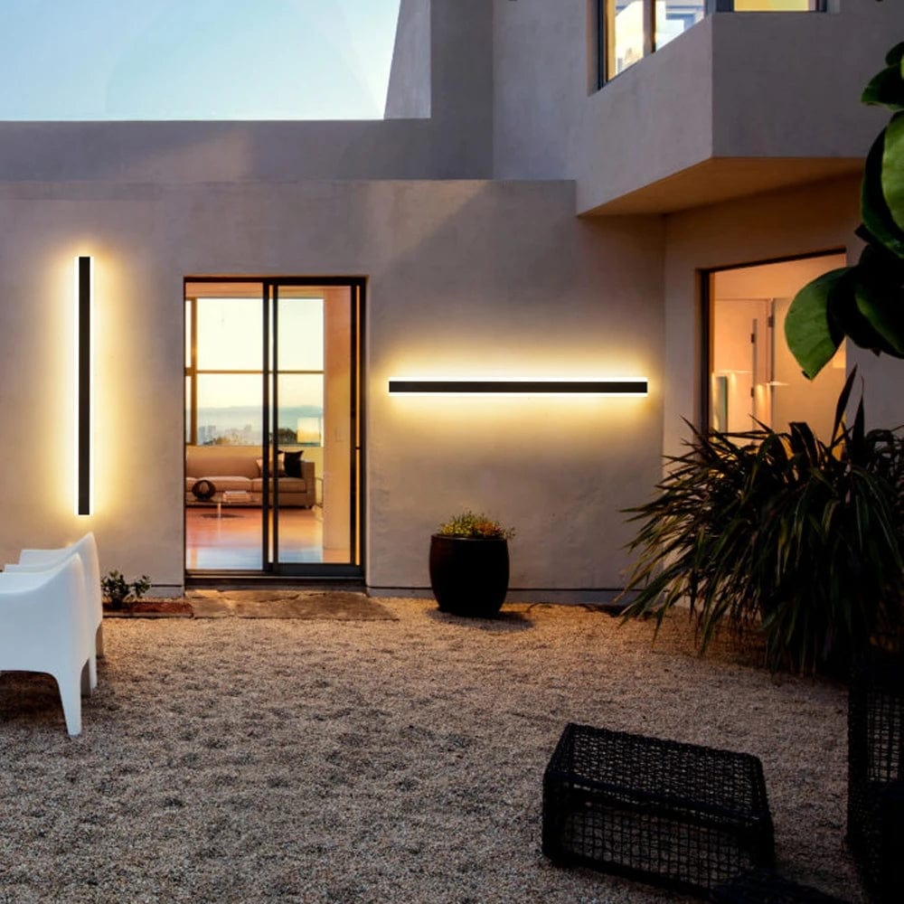 Striped LED Wall Lamp Linear Wall Light | Aluminum & Acrylic | IP65 Waterproof | Modern Indoor & Outdoor Accent Lighting