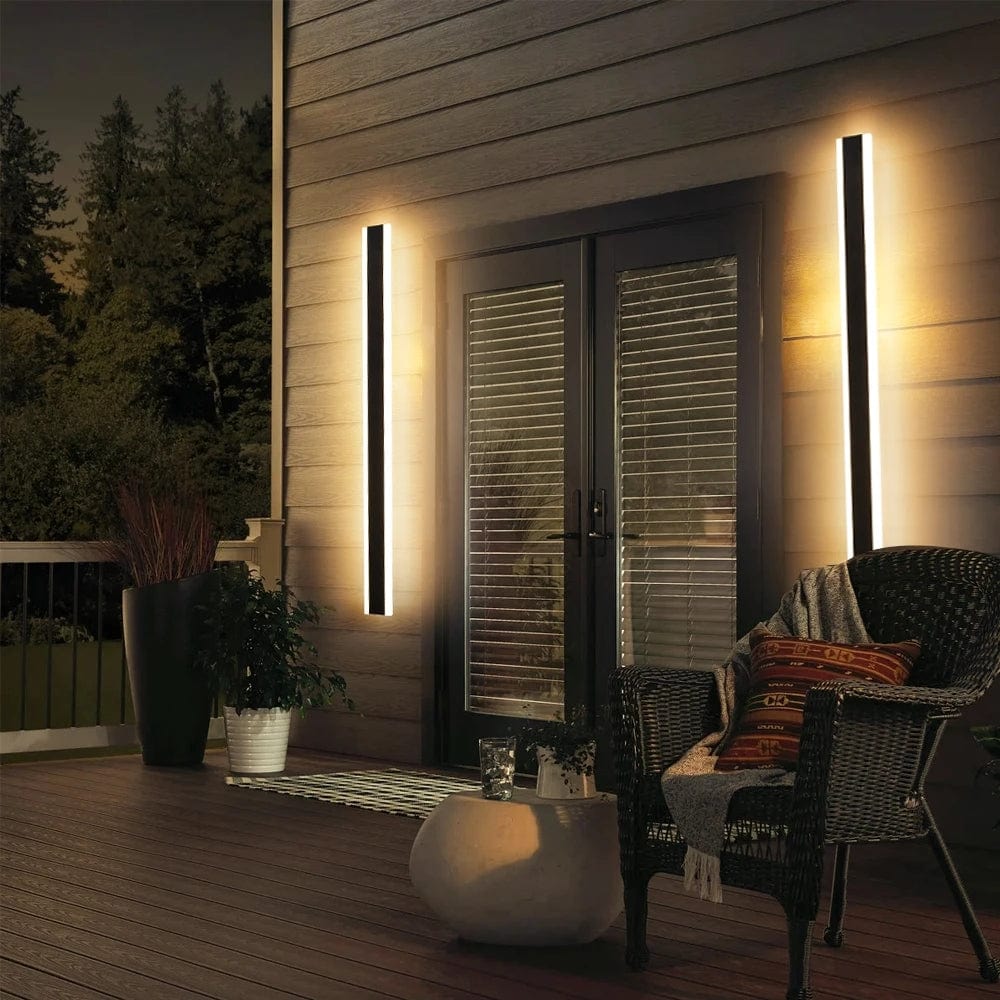 Striped LED Wall Lamp Linear Wall Light | Aluminum & Acrylic | IP65 Waterproof | Modern Indoor & Outdoor Accent Lighting