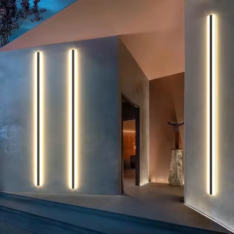 Striped LED Wall Lamp Linear Wall Light | Aluminum & Acrylic | IP65 Waterproof | Modern Indoor & Outdoor Accent Lighting