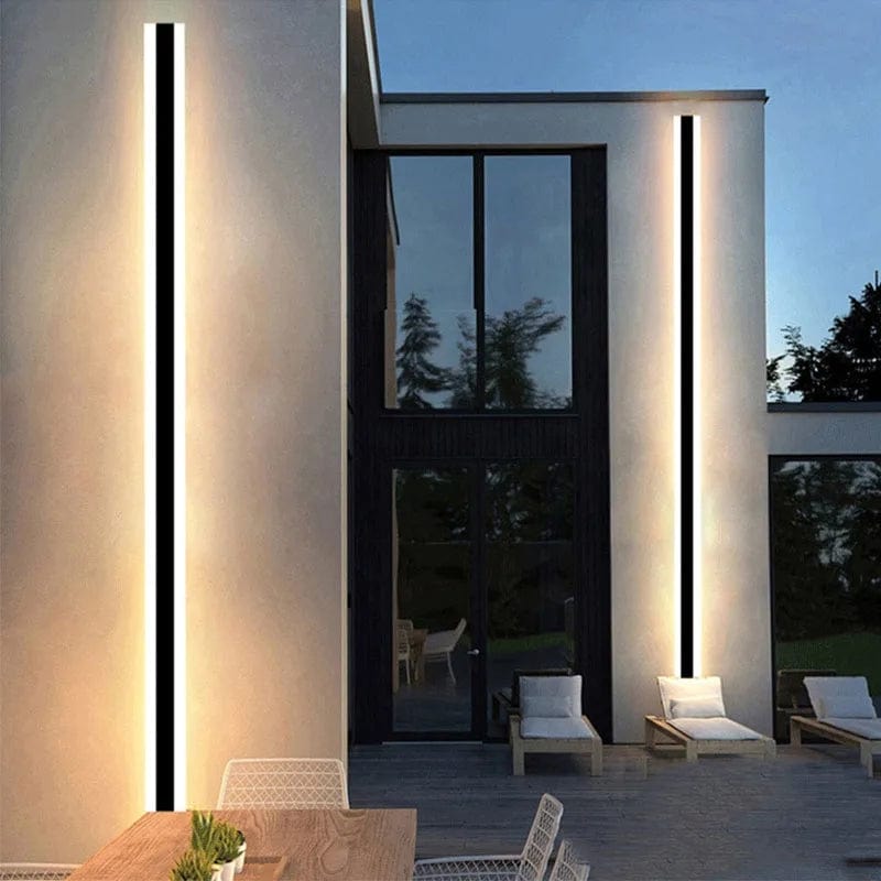 Striped LED Wall Lamp Linear Wall Light | Aluminum & Acrylic | IP65 Waterproof | Modern Indoor & Outdoor Accent Lighting