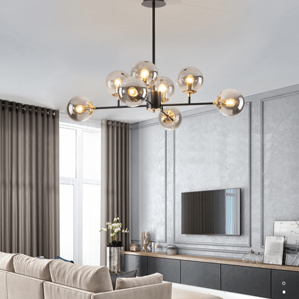 Glass Chandelier in Scandinavian Style