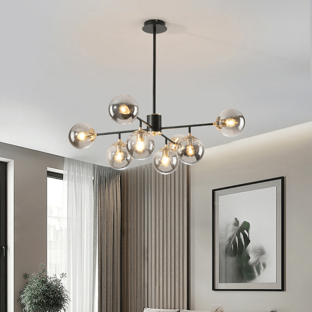 Glass Chandelier in Scandinavian Style