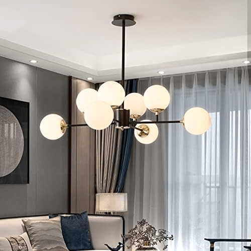 Glass Chandelier in Scandinavian Style