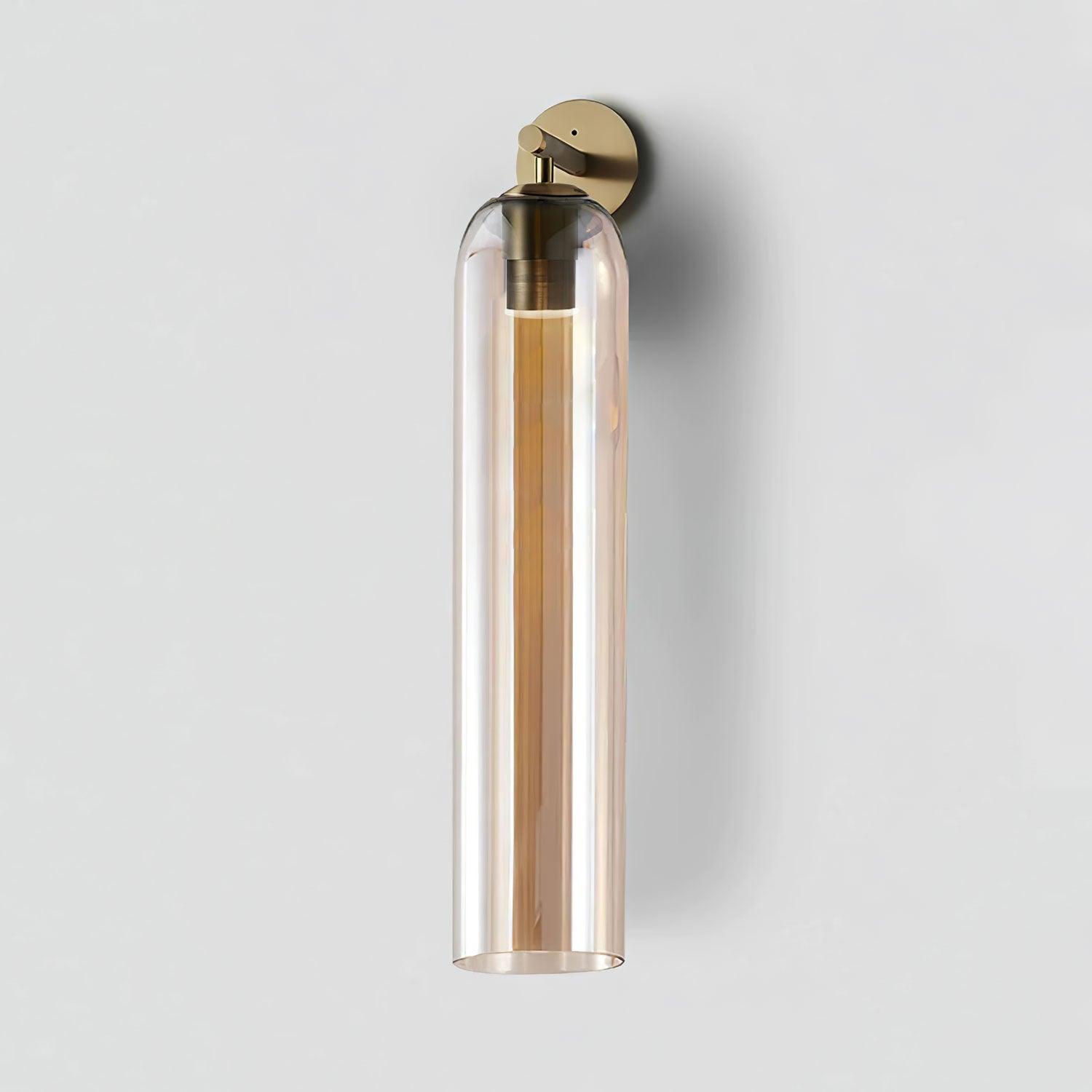 Glass Wall Lamp Modern Art Sconce Vertical Design | Metal & Glass | E26 E27 LED Compatible | Ambient Indoor Wall Lighting