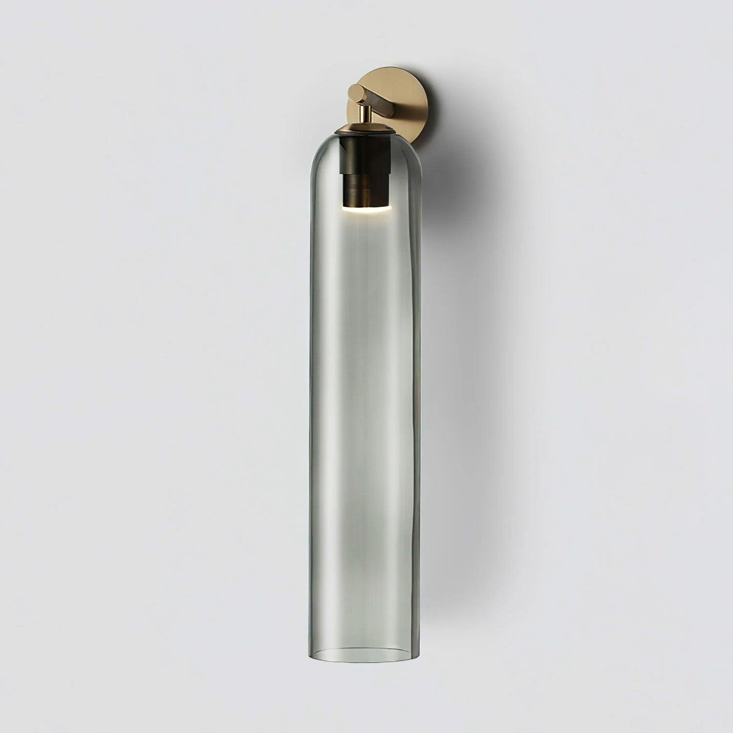 Glass Wall Lamp Modern Art Sconce Vertical Design | Metal & Glass | E26 E27 LED Compatible | Ambient Indoor Wall Lighting
