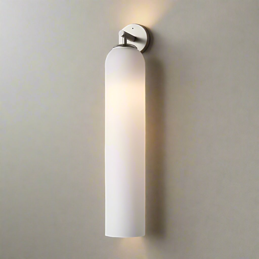 Glass Wall Lamp Modern Art Sconce Vertical Design | Metal & Glass | E26 E27 LED Compatible | Ambient Indoor Wall Lighting
