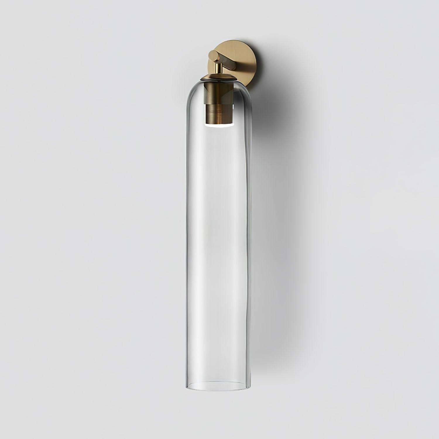 Glass Wall Lamp Modern Art Sconce Vertical Design | Metal & Glass | E26 E27 LED Compatible | Ambient Indoor Wall Lighting