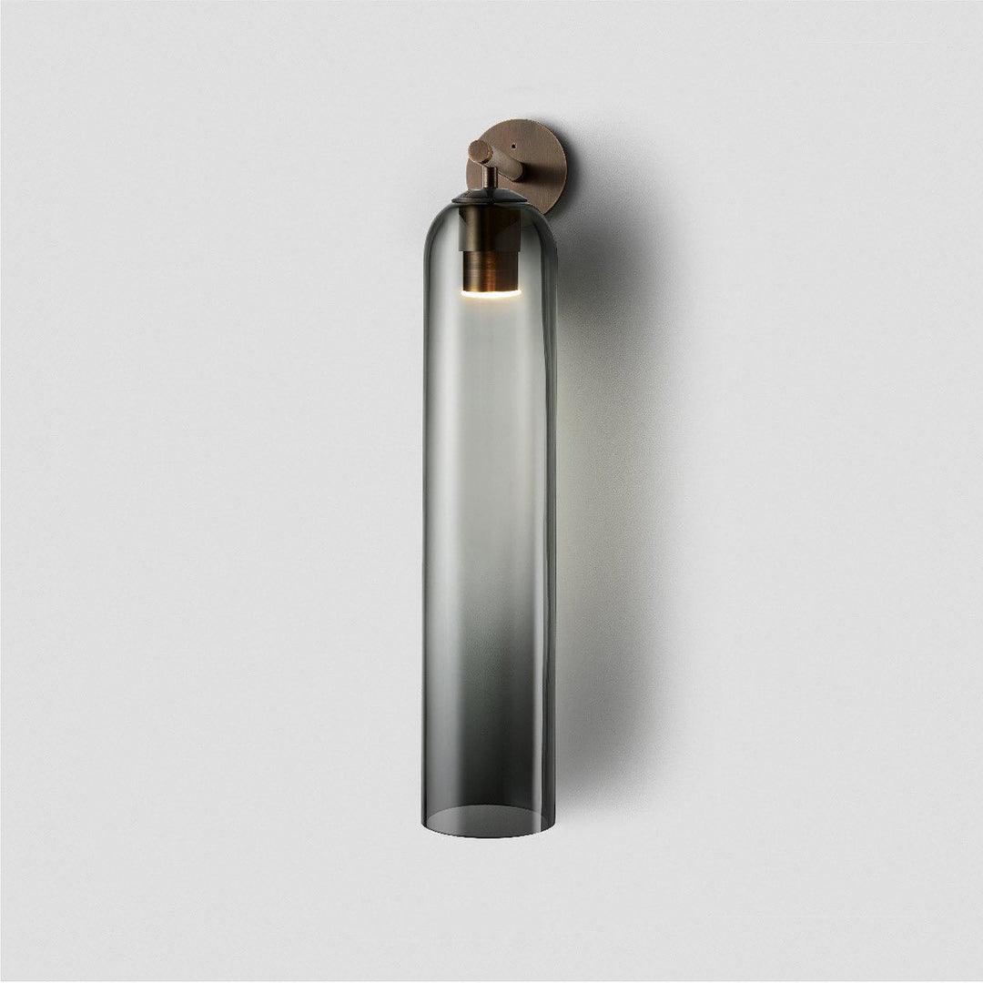 Glass Wall Lamp Modern Art Sconce Vertical Design | Metal & Glass | E26 E27 LED Compatible | Ambient Indoor Wall Lighting