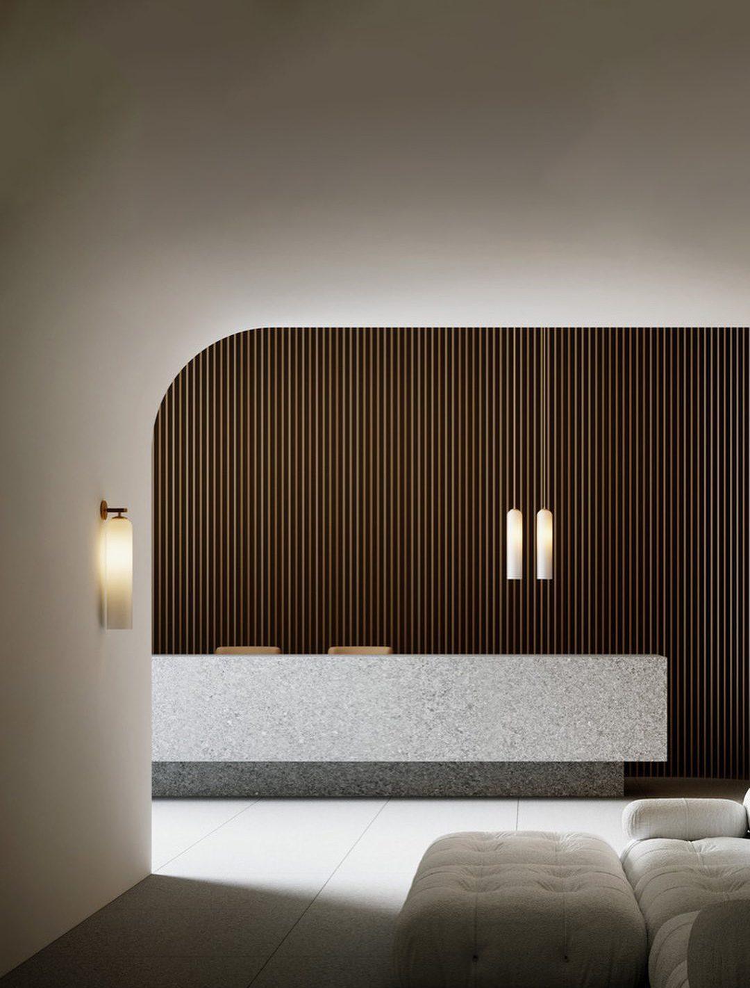Glass Wall Lamp Modern Art Sconce Vertical Design | Metal & Glass | E26 E27 LED Compatible | Ambient Indoor Wall Lighting
