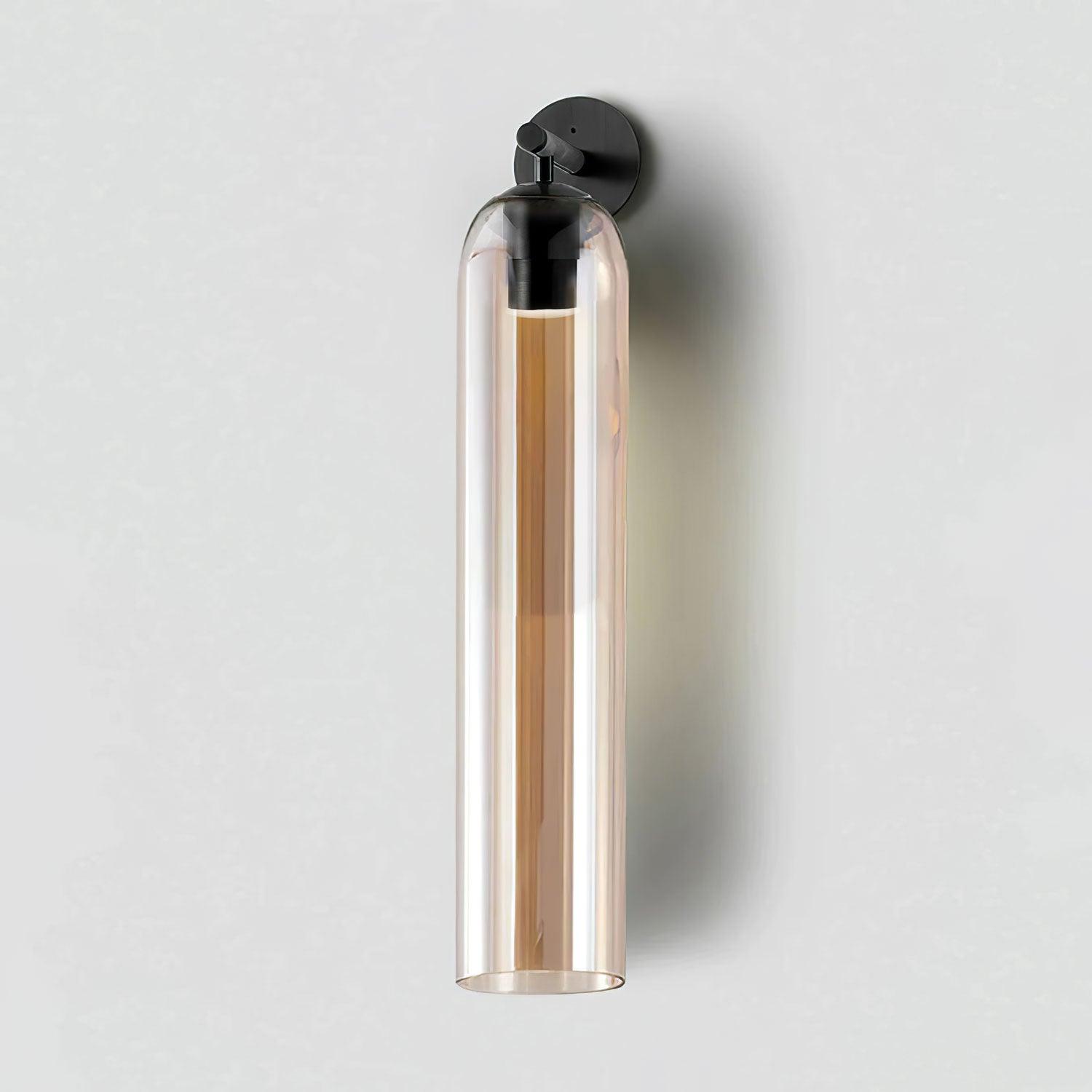 Glass Wall Lamp Modern Art Sconce Vertical Design | Metal & Glass | E26 E27 LED Compatible | Ambient Indoor Wall Lighting