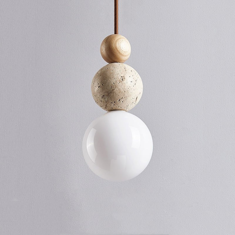 Modern travertine pendant lamp in simple style