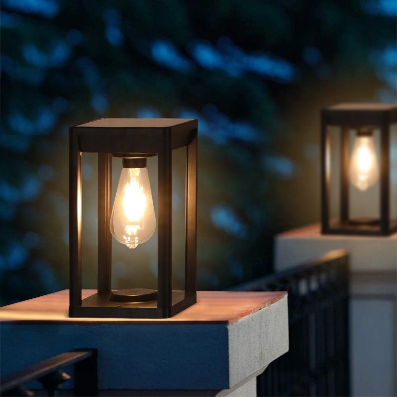 Solar Pillar Lamp Outdoor LED Light with Motion Sensor | Waterproof Aluminum Garden Post Light | Dimmable Solar Lighting IP55