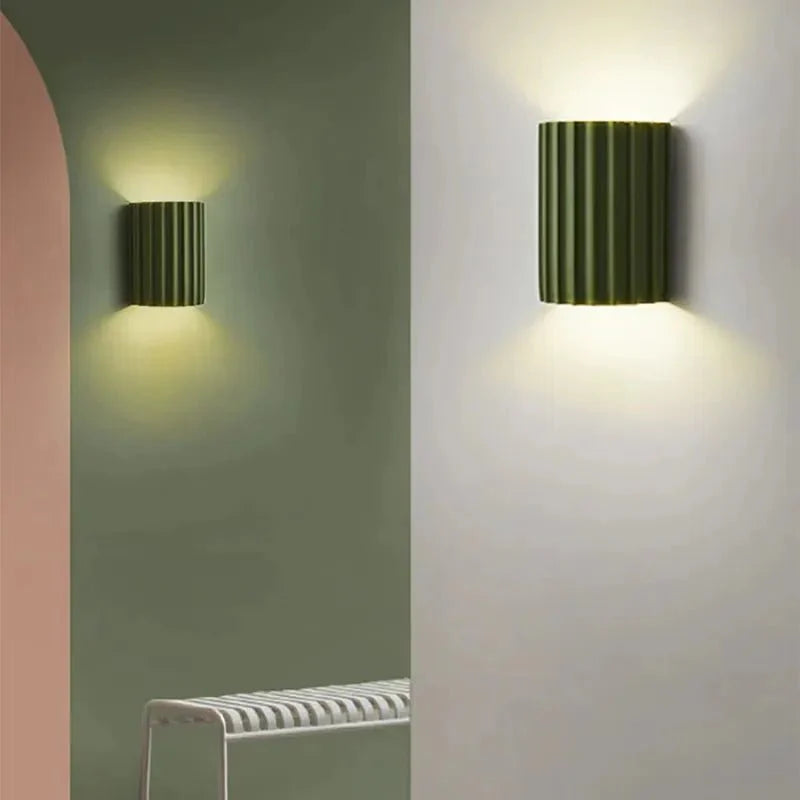 Macaron Wall Lamp Modern Decorative | Resin Hardwood | G9 LED | Indoor Accent Lighting | Bedroom Living Room Wall Light