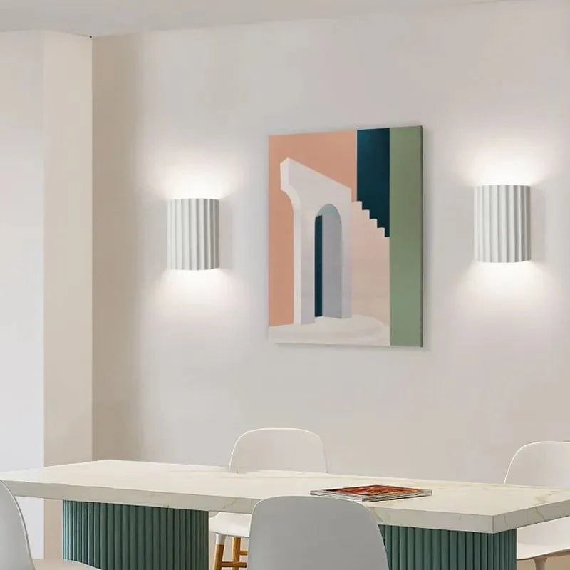 Macaron Wall Lamp Modern Decorative | Resin Hardwood | G9 LED | Indoor Accent Lighting | Bedroom Living Room Wall Light