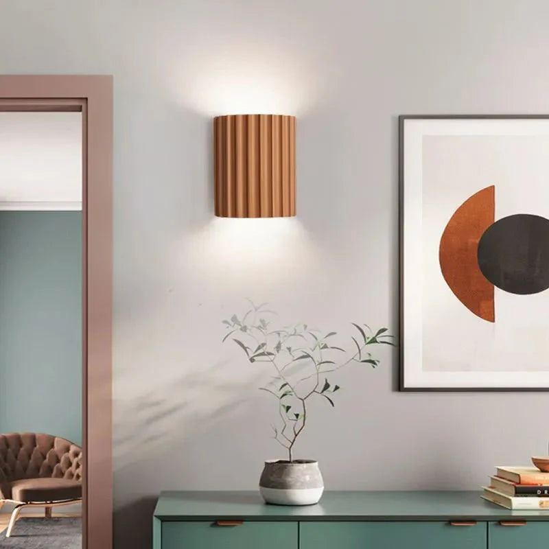 Macaron Wall Lamp Modern Decorative | Resin Hardwood | G9 LED | Indoor Accent Lighting | Bedroom Living Room Wall Light