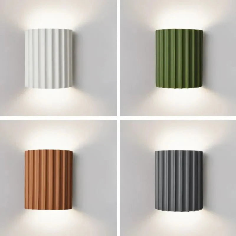Macaron Wall Lamp Modern Decorative | Resin Hardwood | G9 LED | Indoor Accent Lighting | Bedroom Living Room Wall Light