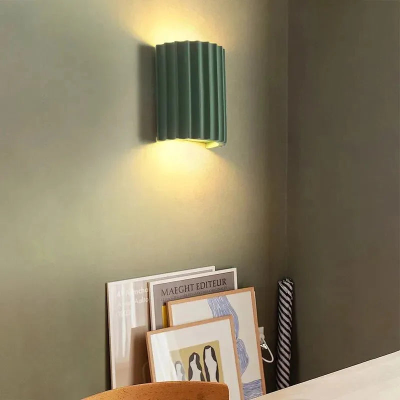 Macaron Wall Lamp Modern Decorative | Resin Hardwood | G9 LED | Indoor Accent Lighting | Bedroom Living Room Wall Light