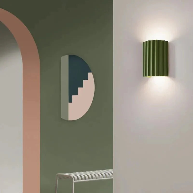 Macaron Wall Lamp Modern Decorative | Resin Hardwood | G9 LED | Indoor Accent Lighting | Bedroom Living Room Wall Light
