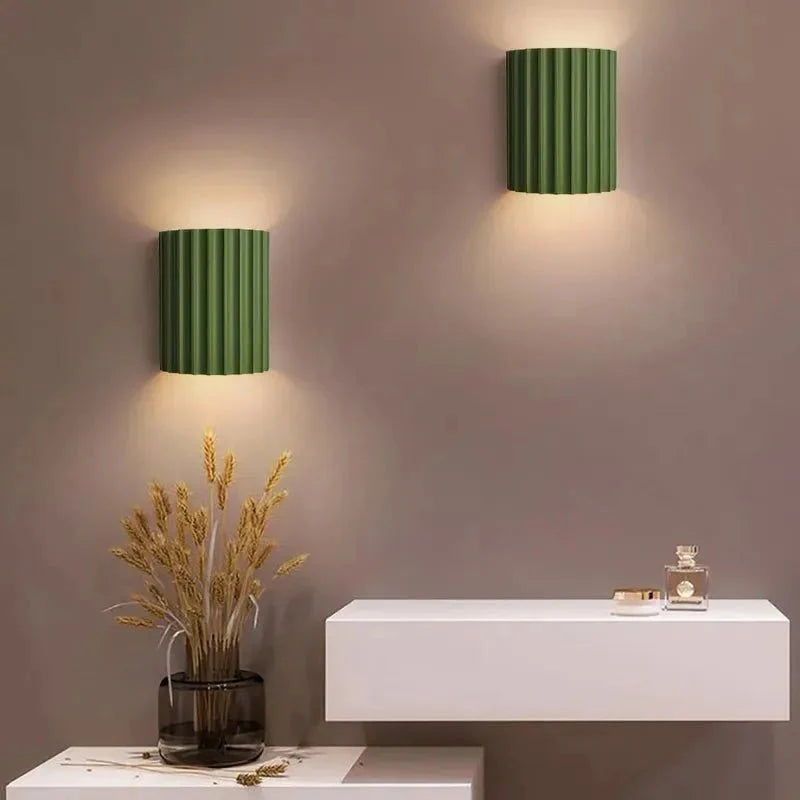 Macaron Wall Lamp Modern Decorative | Resin Hardwood | G9 LED | Indoor Accent Lighting | Bedroom Living Room Wall Light