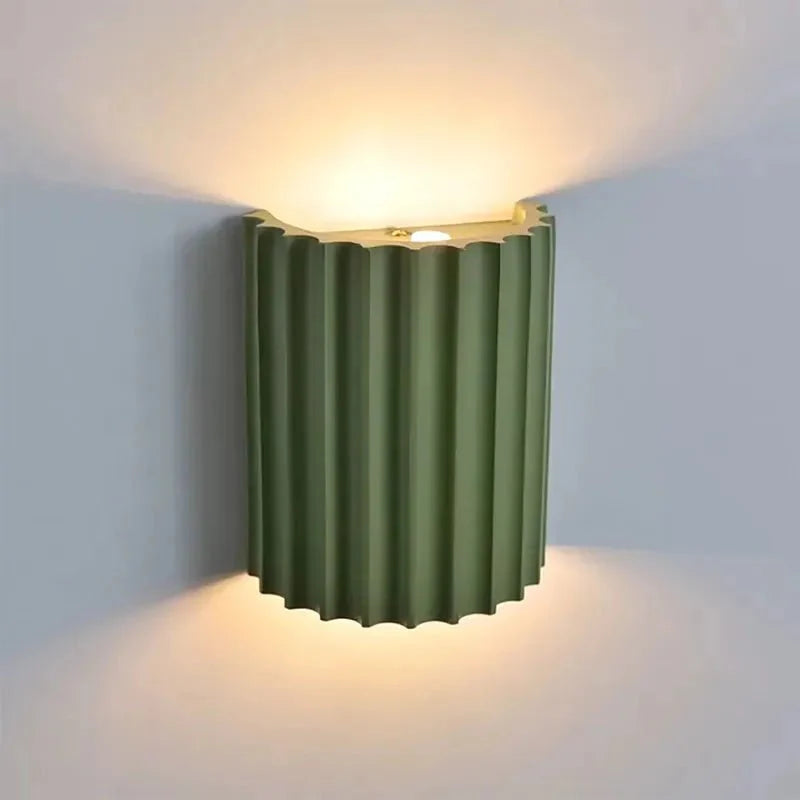 Macaron Wall Lamp Modern Decorative | Resin Hardwood | G9 LED | Indoor Accent Lighting | Bedroom Living Room Wall Light