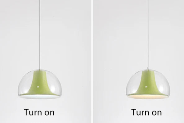 Jellyfish Glass Pendant Lamp Bauhaus Half-Round Ceiling Light | E27 LED | Modern Artistic Ambient Lighting