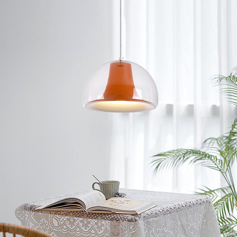 Jellyfish Glass Pendant Lamp Bauhaus Half-Round Ceiling Light | E27 LED | Modern Artistic Ambient Lighting