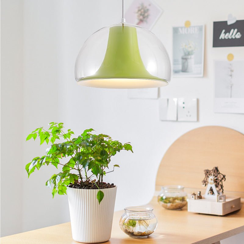 Jellyfish Glass Pendant Lamp Bauhaus Half-Round Ceiling Light | E27 LED | Modern Artistic Ambient Lighting